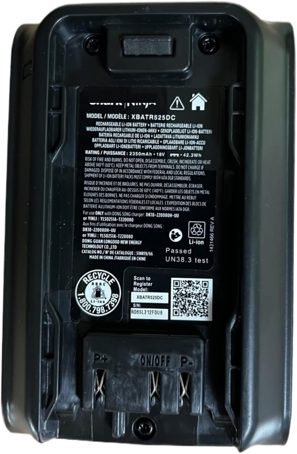 Replace The Battery for The Vacuum Cleaner Compatible with Shark XBATR525DC 2350 MAh Spare Parts