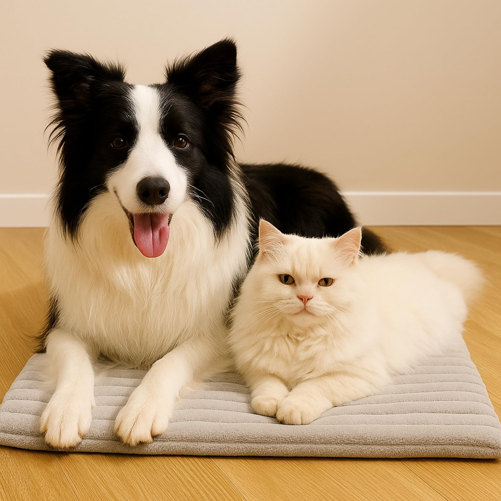 Fellvio Selbstheizende Katzenmatte，Heizdecken für Katzen und Hunde, Heizkissen für Haustiere für drinnen und draußen, rutschfeste Katzen und Hundematten für höchsten Komfort