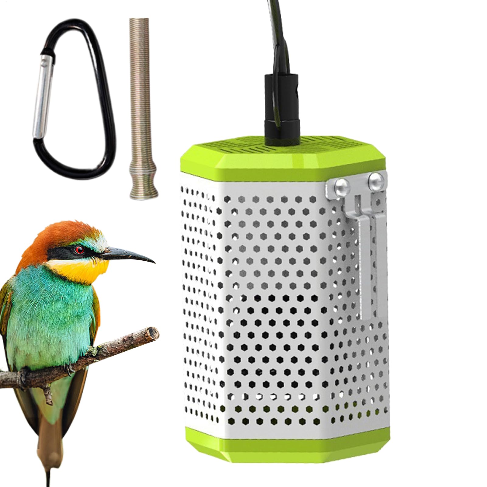 Grille de protection anti-brûlures pour lampes chauffantes avec fermeture à ressort