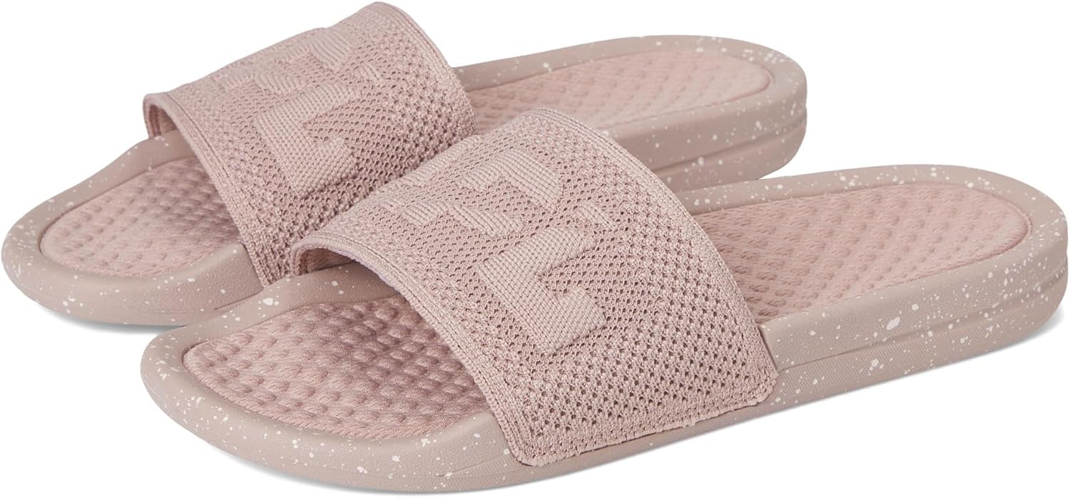 Womens Big Logo Techloom Slide, Parisian Dusk/Chalk/Speckle, 5 Medium