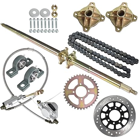 44 Inch Go Kart Live Axle Rear Axle Assembly Kit