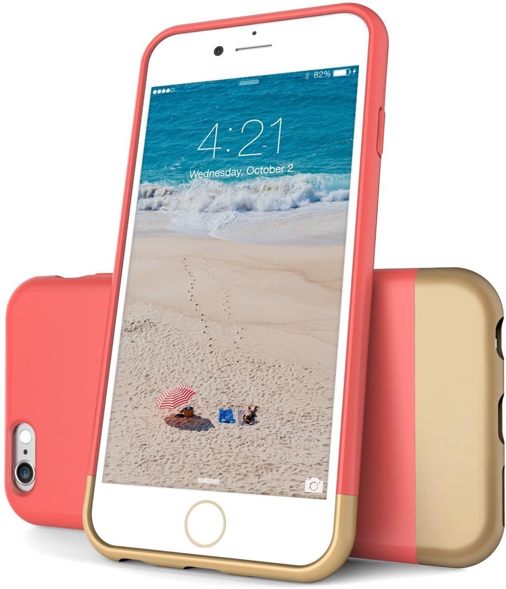 Flexion Euphoria Series Scratch Proof Soft Interior Hard Case for iPhone 6 (4.7-Inch) - Rose/Gold