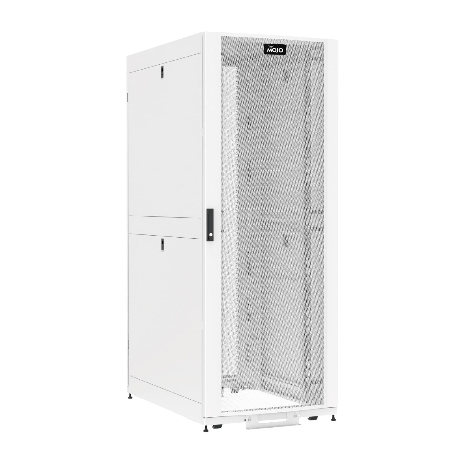 Tecmojo 42U Server Rack Cabinet - PRE-Assembled 32inch Width 43inch Depth IT Network Equipment Cabinet Rack Enclosure with Casters - 3000lbs Weight Capacity, White