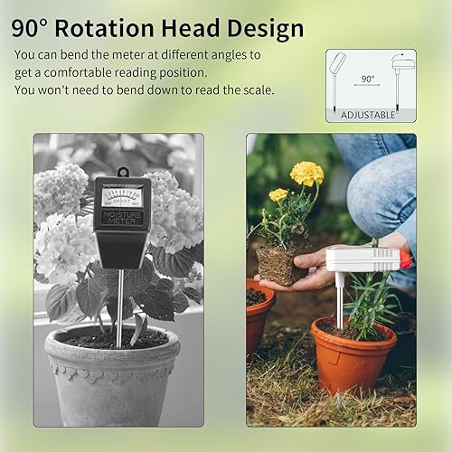 Miniatura 3 de Medidor de humedad del suelo, 7 en 1, humedad del suelopHfertilidadtemperatura del sueloluztemperatura del aireprobador de humedad, kits de