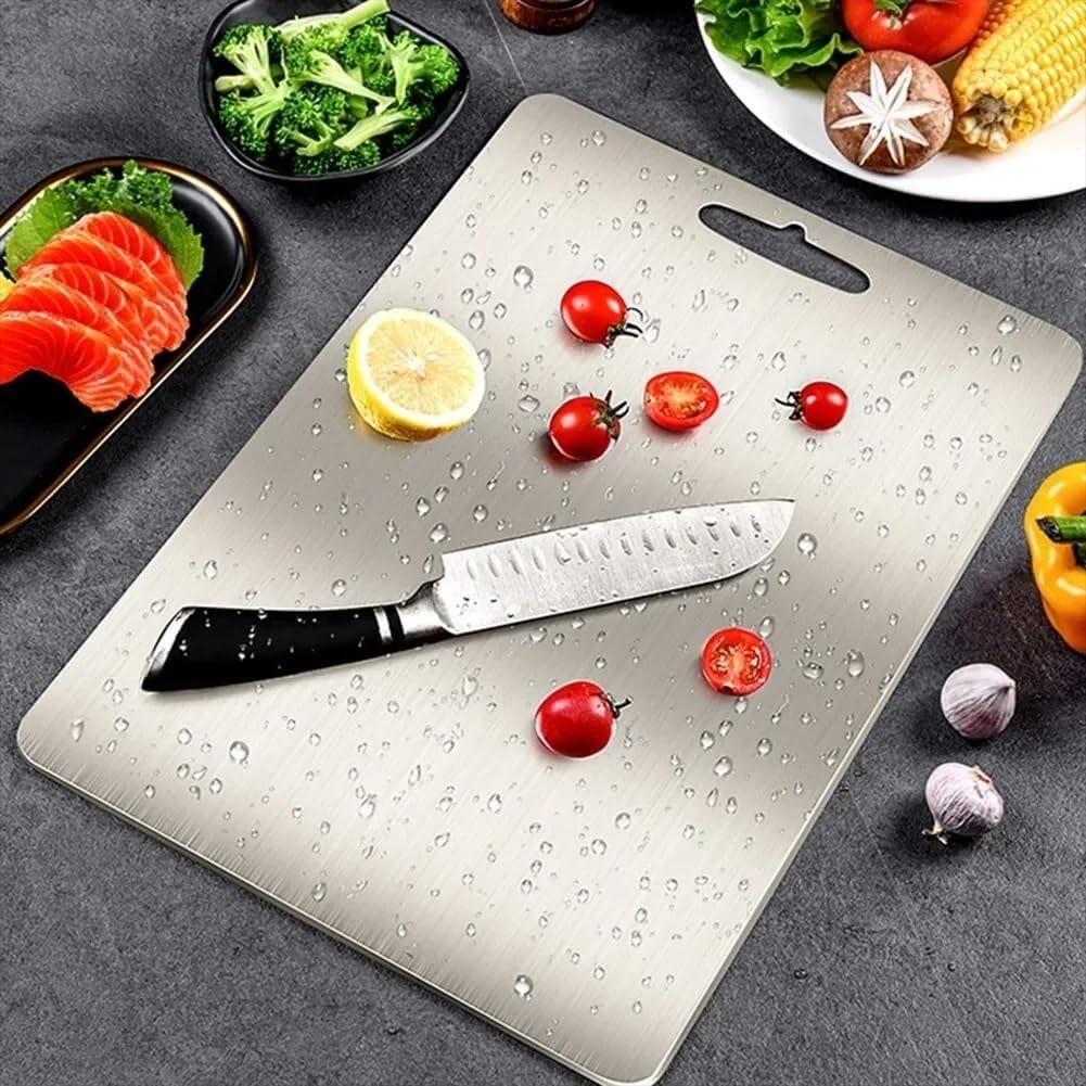 Tabla De Cortar Tablas De Cortar Cocina Acero Inoxidable Resistente Tabla for Multifuncional for El Hogar(39x28cm)