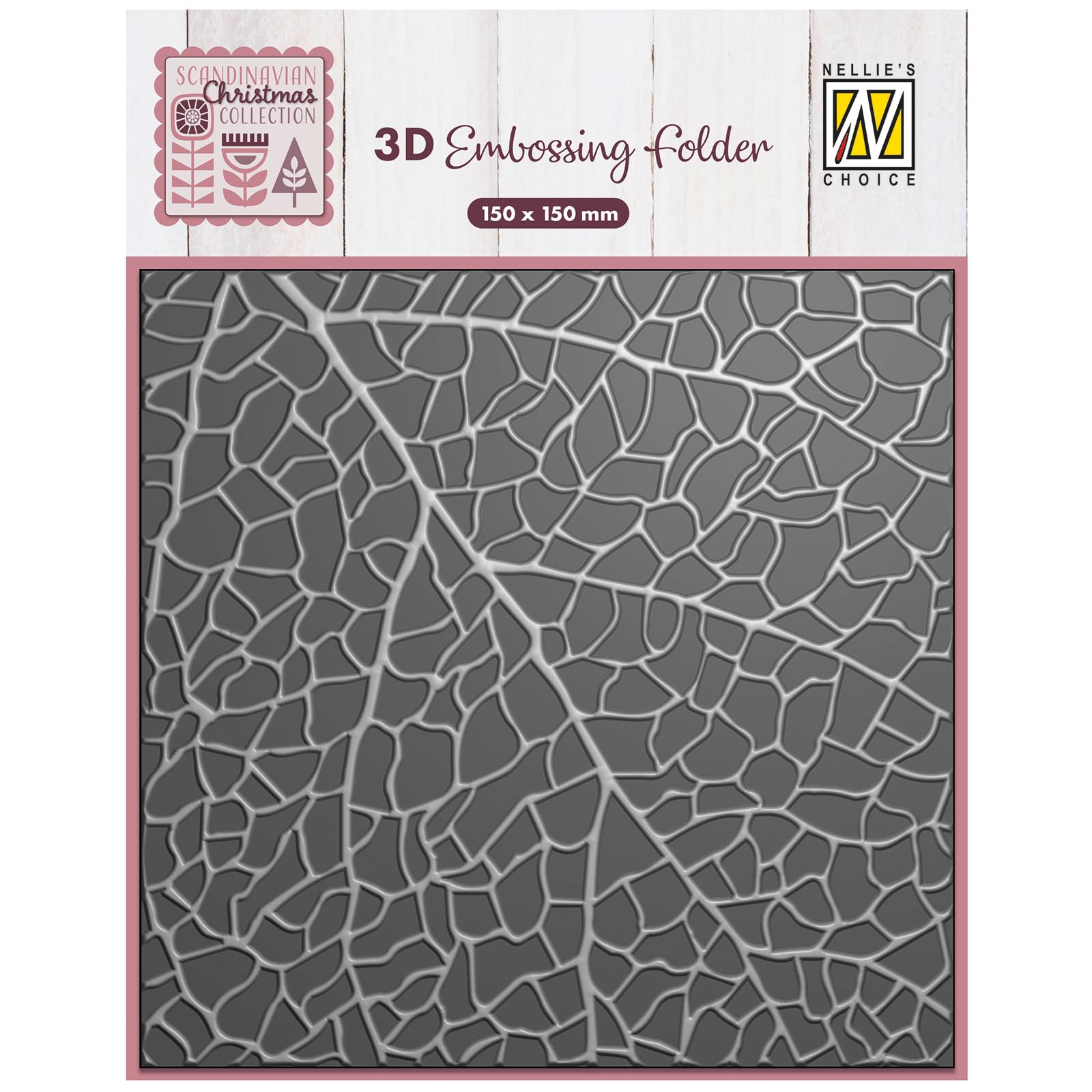Nellie's Choice 3D Embossing Folder - Leaf Pattern 5.9 x 5.9" - Card Making Supplies for Journaling, Scrapbooking and Paper Crafts