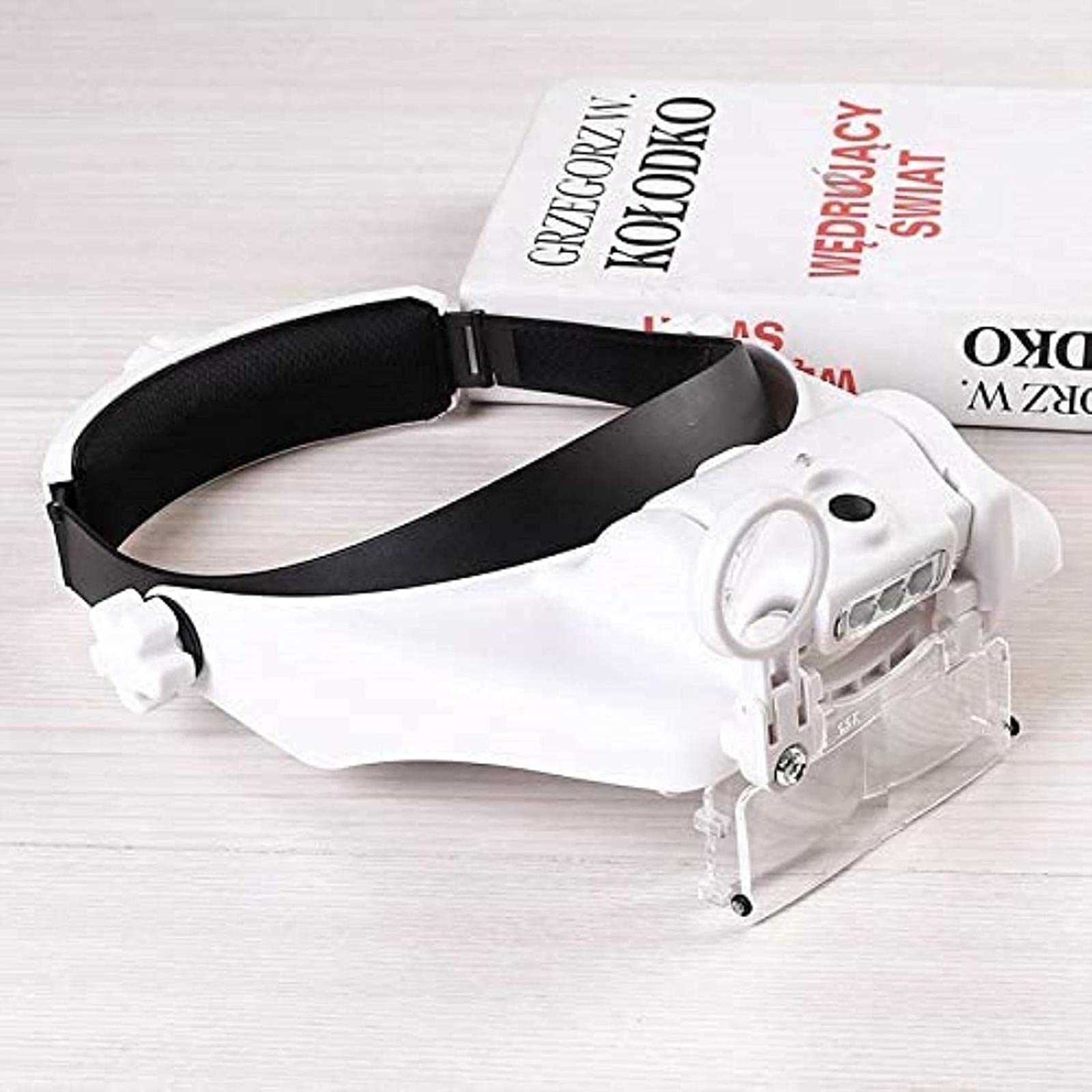 asdchZen Magnifyiglasses,Loupes,Headband Magnifier Eyewearp Illuminated Loupe Magnifier Magnifyiglasses 1.5X 2X 5X Lens Magnifyiglass Read Repai