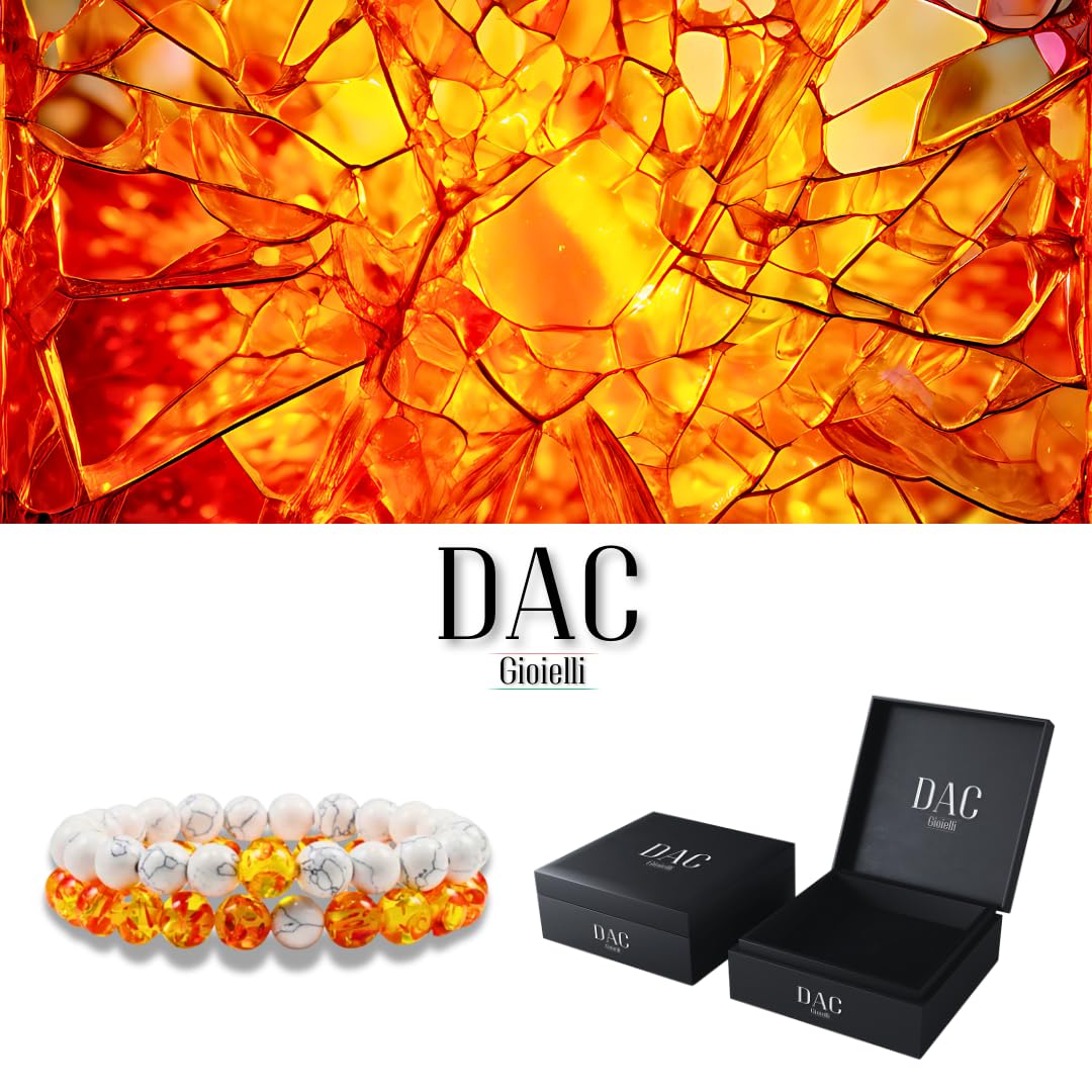 DAC Bracciale Uomo 2 pezzi Con Pietre Naturali Braccialetto Scatola Regalo Fidanzato Donna Chakra con Vere Pietre Naturali Tibetano Yoga Gioielli