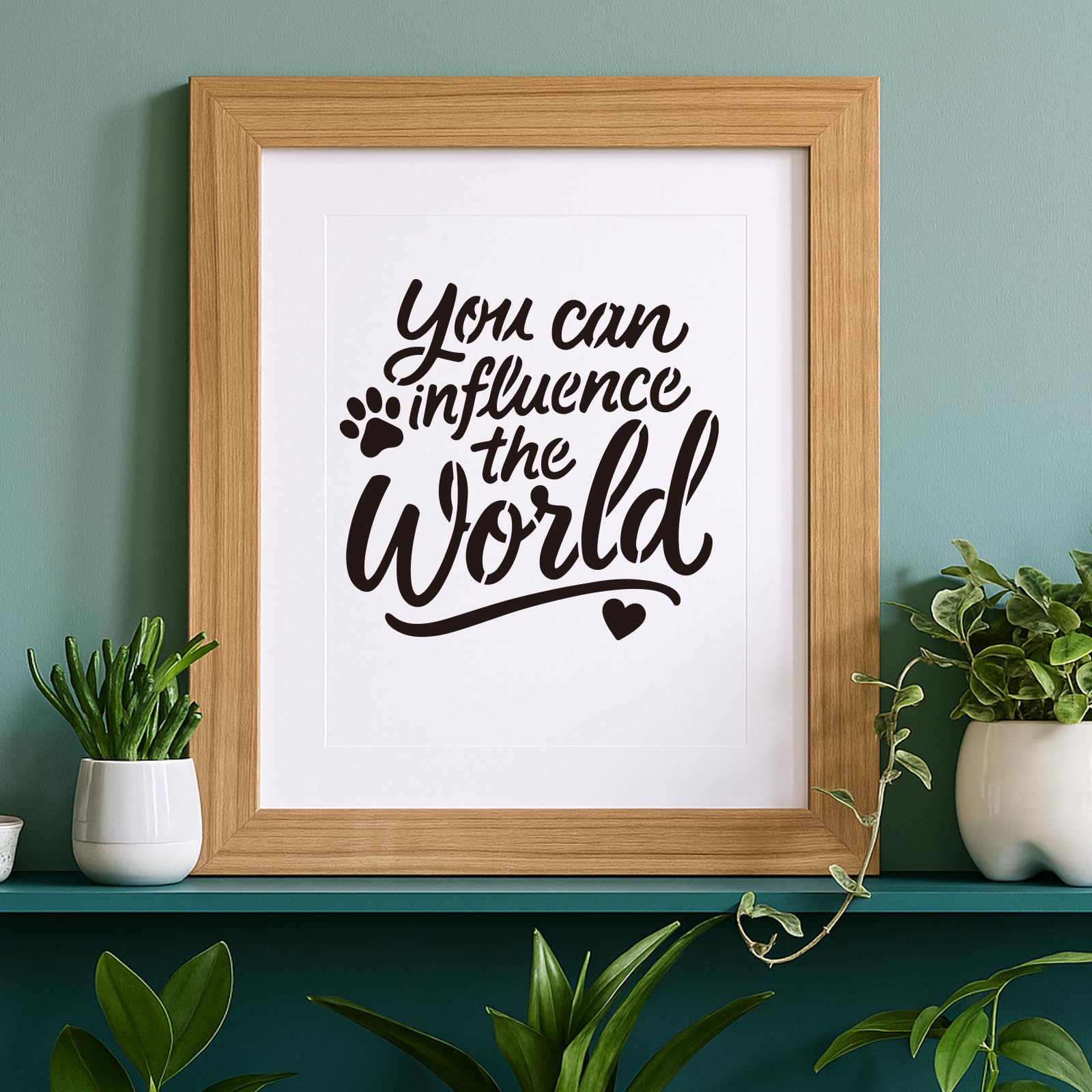 beinkmake 16Pcs Motivational Quotes Stencil for Painting PET Templates Positive Inlay Border Stencils for Furniture Reusable DIY Craft Wall Wood Fabric Canvas Paper Home Decor - Image 4