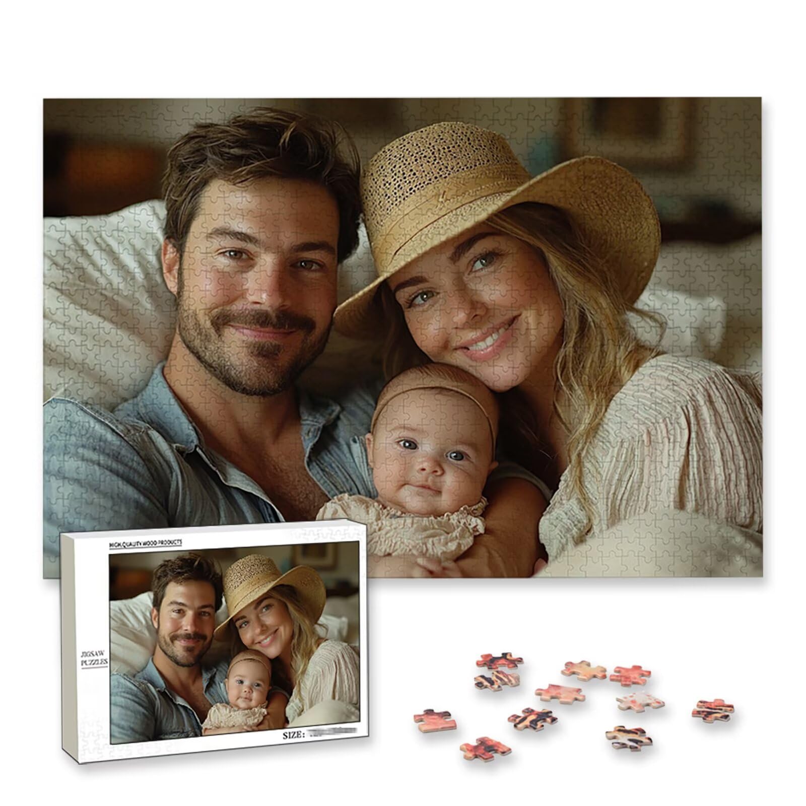 Puzzle Personalizado con Foto, Puzzle Personalizado 3000 Piezas, Regalos Originales para Mujer y Hombre, Rompecabezas de Madera Personalizable con Propia Imagen, Regalos para Amigos, Familiares C-70