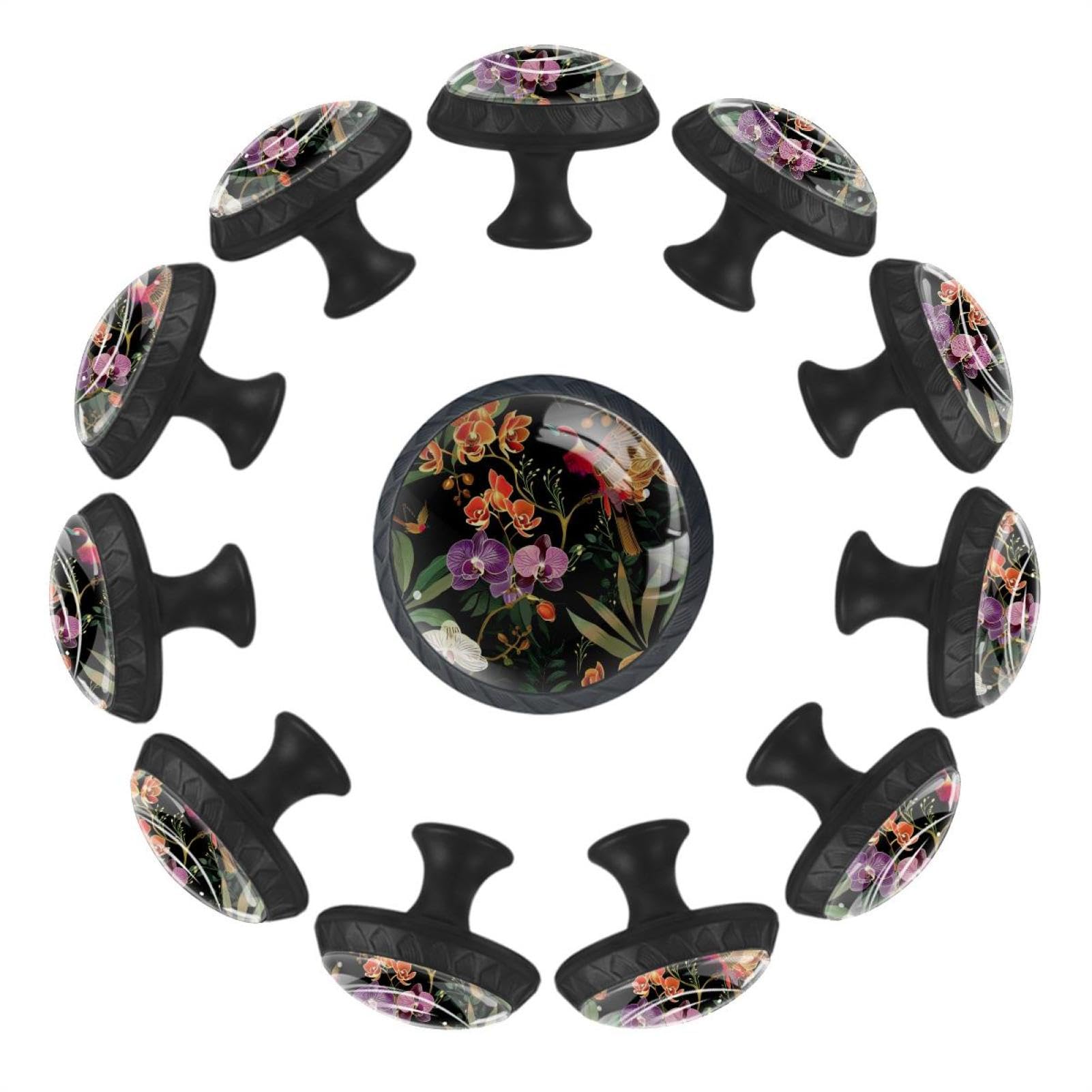 Boutons de tiroir ronds pour remplacer poignée cassée lot de 12 en verre cristal facile à poser