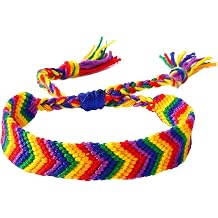 Titanium Stainless Steel Rainbow LGBT Pride Bracelet Handmade Braided LGBTQ Pride Bracelets PU Leather Weave Plaited Wristband Jewelry
