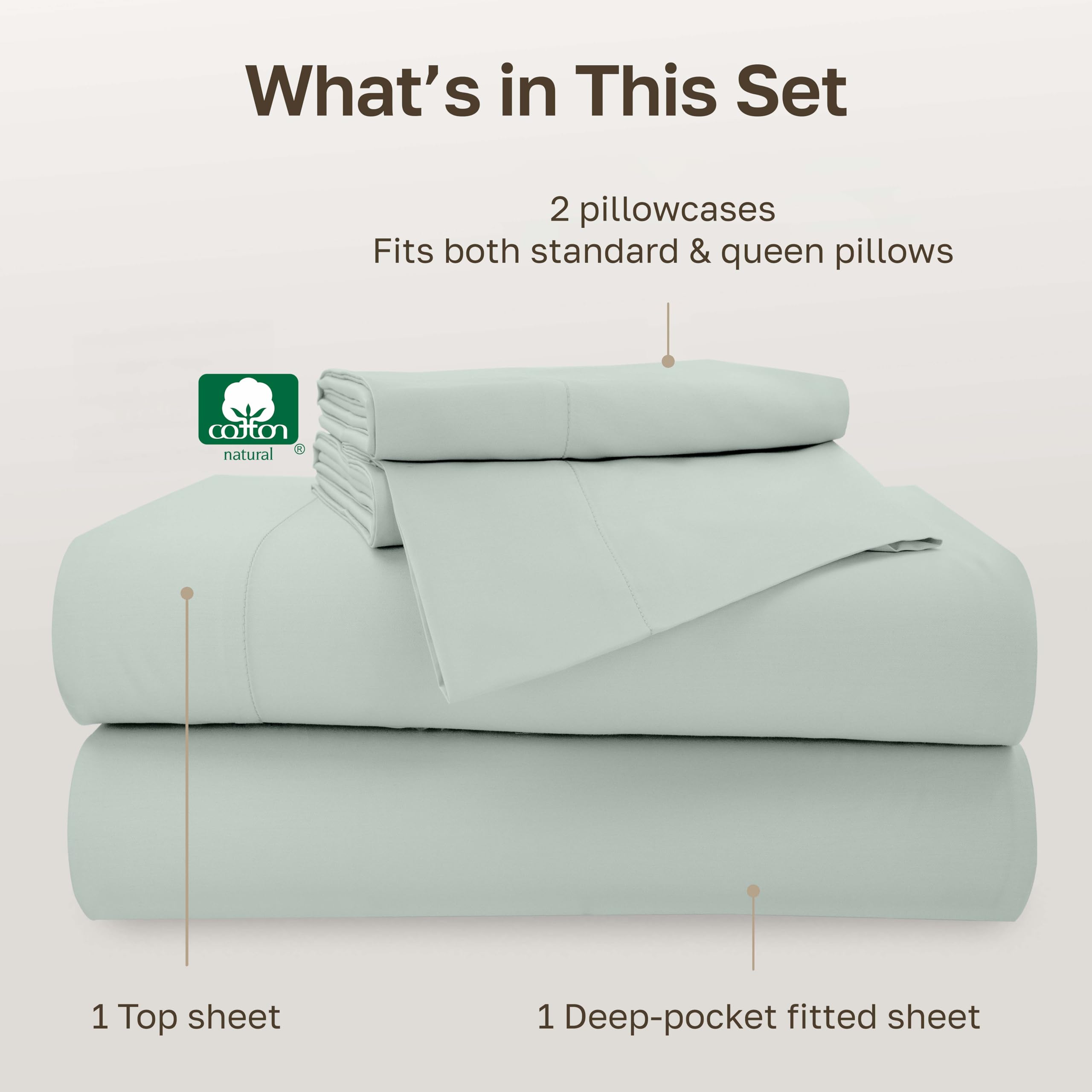 Amazon.com: California Design Den Full Size Sateen Sheet Set - 100