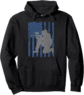 Paintballing Paintballer American Flag Paintball Gift Pullover Hoodie