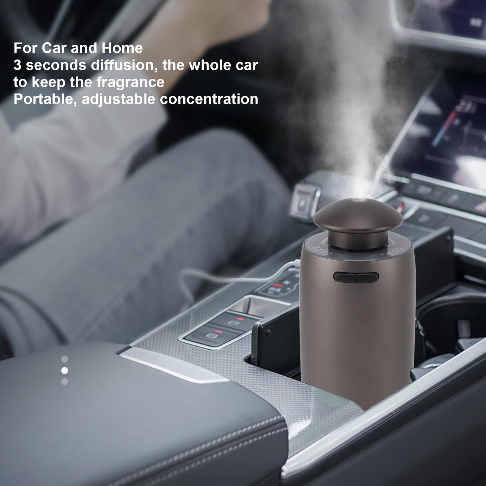 Diffusore per auto, Diffusori per auto per oli essenziali, Profumatori per ambienti per auto USB Plug-in 565 ml, Mini diffusore portatile per auto, casa, ufficio, camera da letto