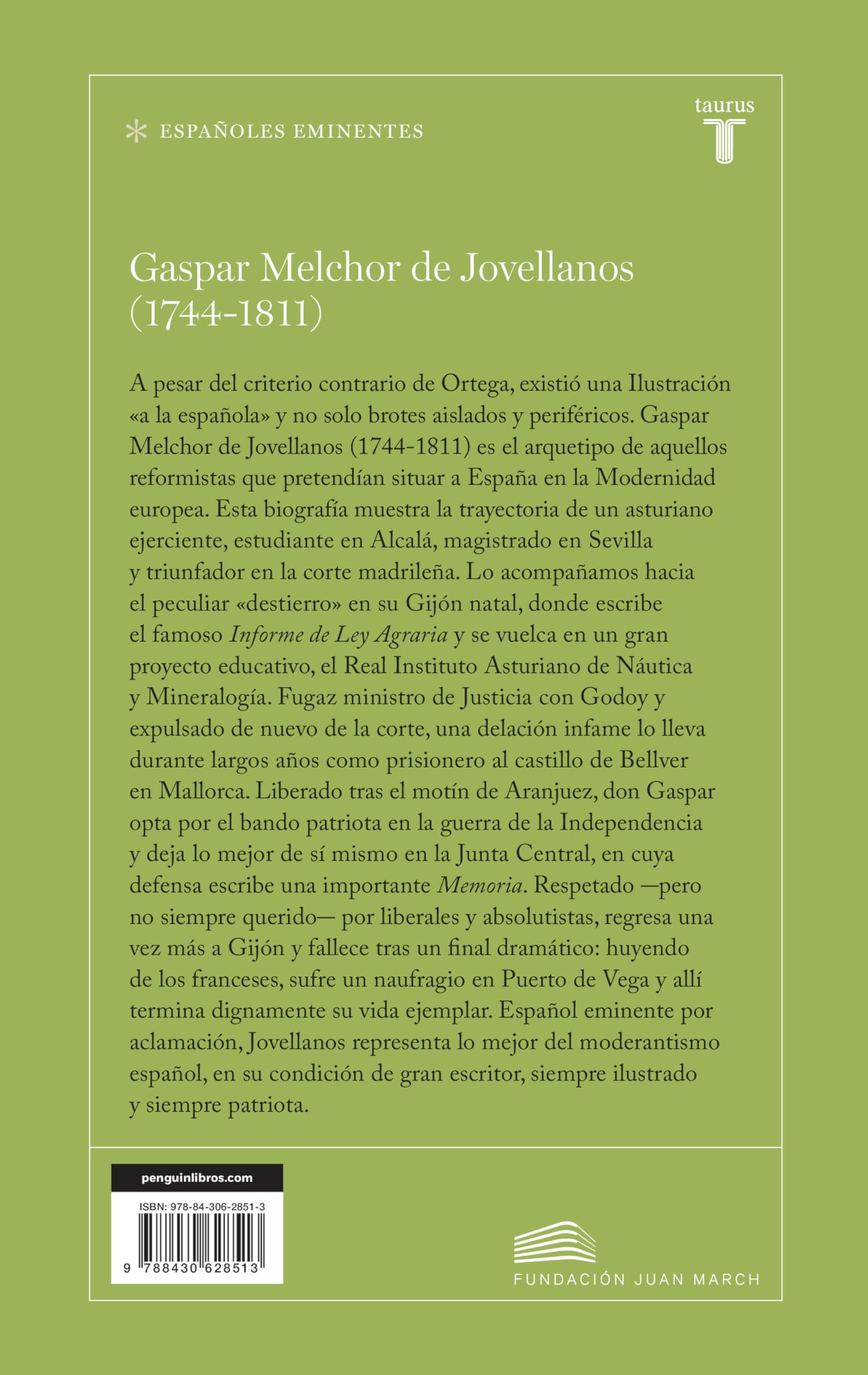 Jovellanos: Ilustración para españoles (Españoles Eminentes)