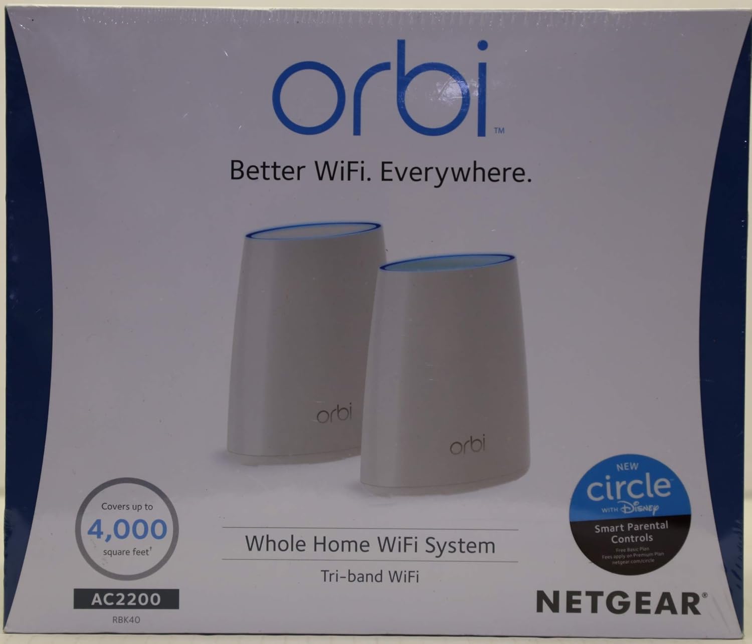 Netgear Orbi RBK40 IEEE 802.11ac Ethernet Wireless Router (Renewed)