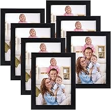 Giftgarden Pack of 7 Picture Frames 15 x 20 cm, Black, Photo Frame Collage Set for 20 x 15 cm Photos and Pictures, Wall or Table Stand for Living Room, Bedroom, Offices