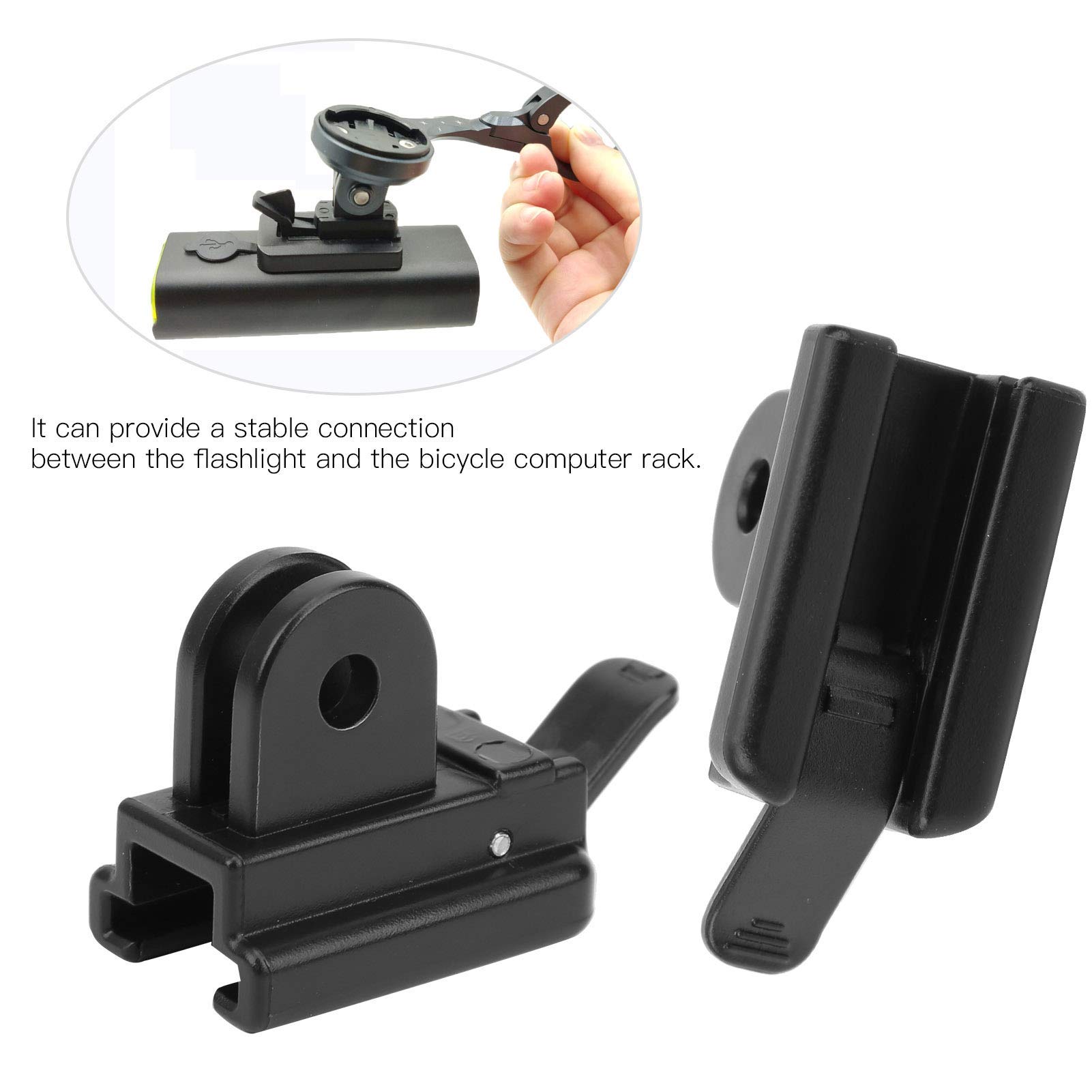 Support De Phare Avant Universel Pour Vélo – Adaptateur ABS Noir, Installation Facile, Maintien Stable Pour Lampe De Poche