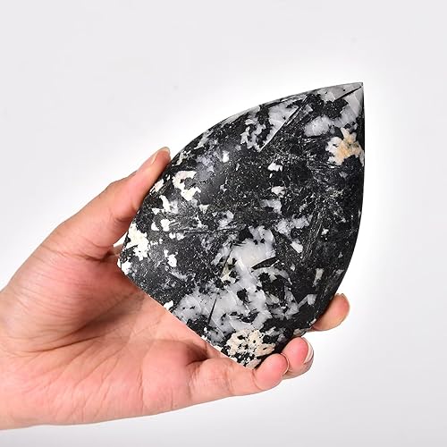 Miniatura 2 de Torre de varita de cuarzo en forma de gota de cristal curativo de ágata musgo 1.1-1.5 libras