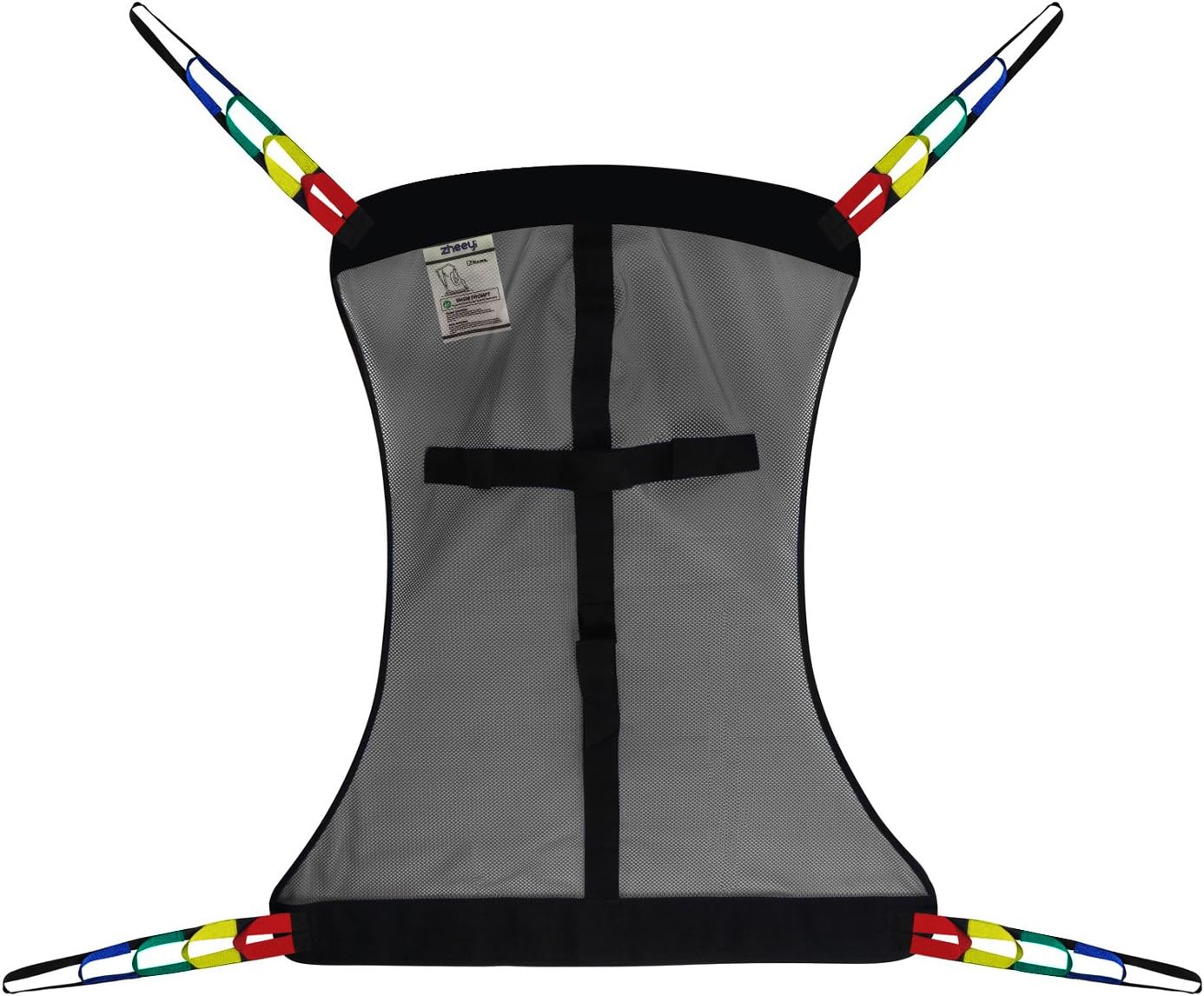 Full Body Patient Lift Sling, Mesh Without Commode Opening, Medium (Gray)