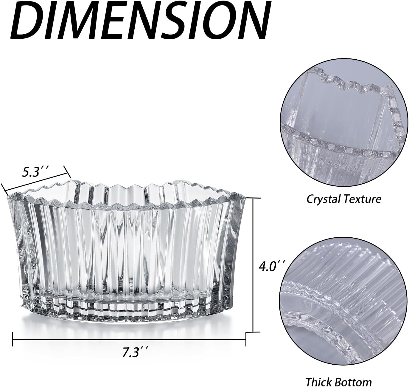 MCMCNCUIU Crystal Vases for Centerpieces, Flower Vases for Wedding Centerpieces, Clear Glass Vase for Flowers, Curve Small Vase for Living Room, Bedroom, Kitchen, Dining Table, Set of 2