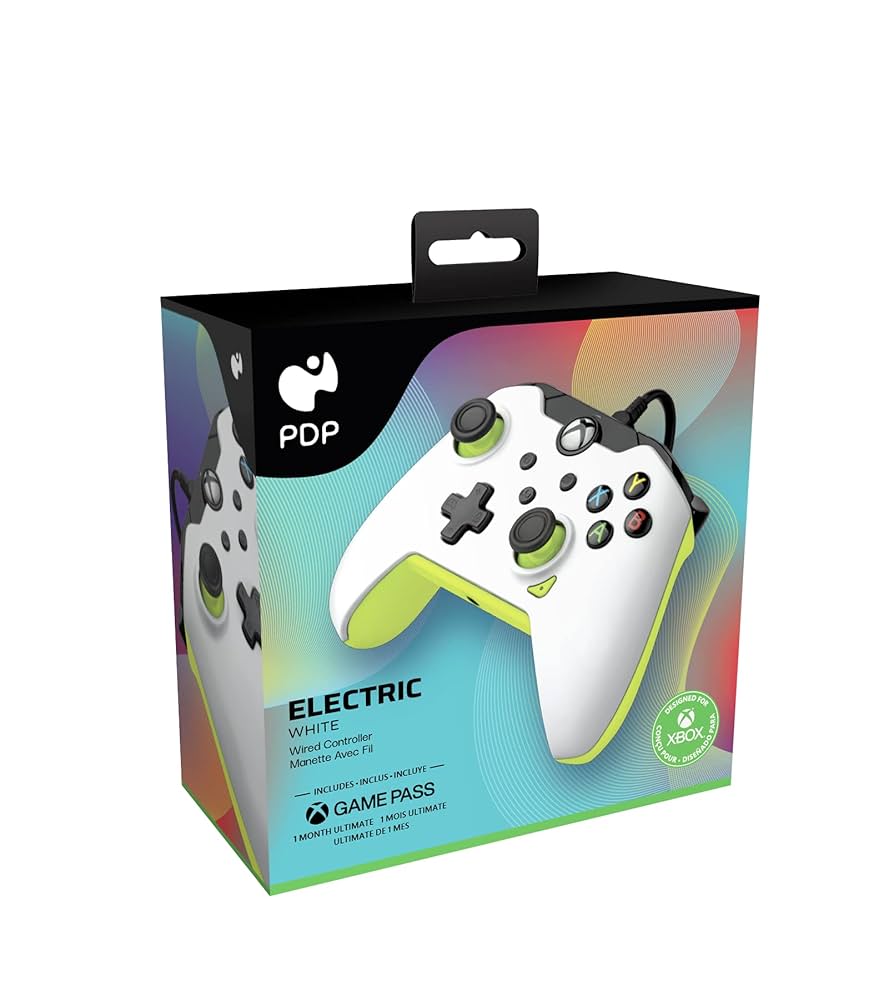 Amazon.com: PDP Wired Controller Electric White for Xbox