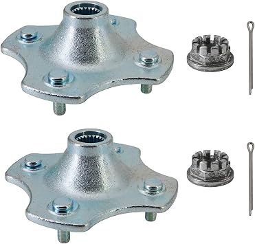 Rear Axle Wheel Hub W/Nut For TRX420 FE TRX420FM Rancher 420 4X4 2007-2013 2 pcs