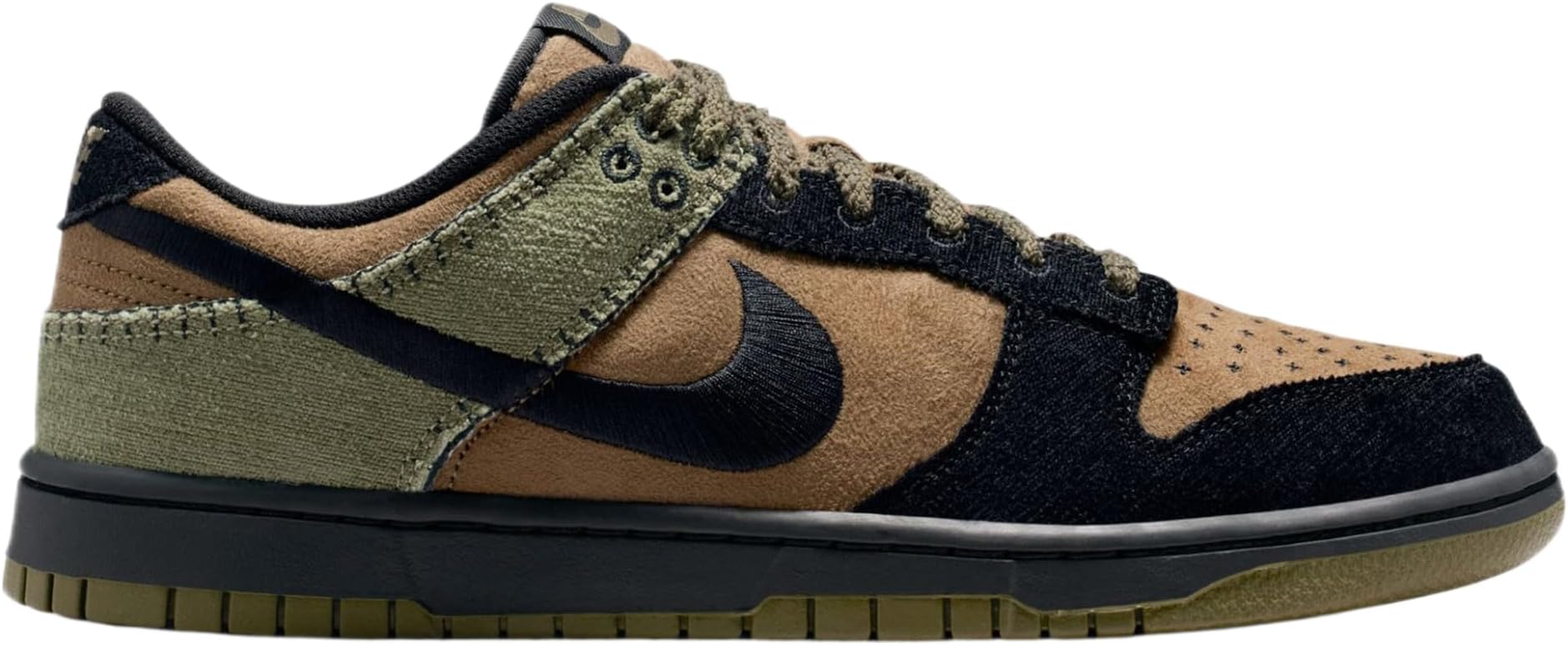 Dunk Low Retro Camo Olive Mens Lifestyle Shoes (Brown Kelp/Black/Medium Olive) Size 10.5