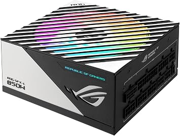 ASUS ROG Loki SFX-L 850W Platinum (Fully Modular Power Supply, 80+ Platinum, Lambda A Certified, 120mm PWM ARGB Fan, Aura Sync, ATX 3.0 Compatible, PCIe 5.0 Ready, )