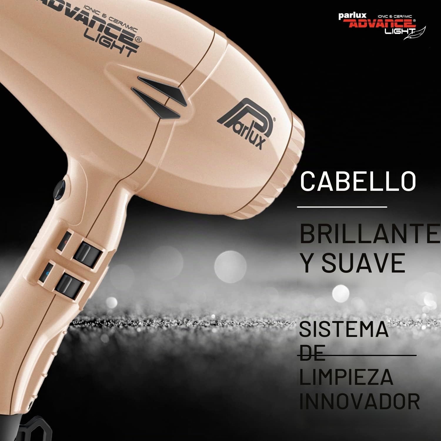 Parlux Advance Light - Secador de pelo ionico, Dorado