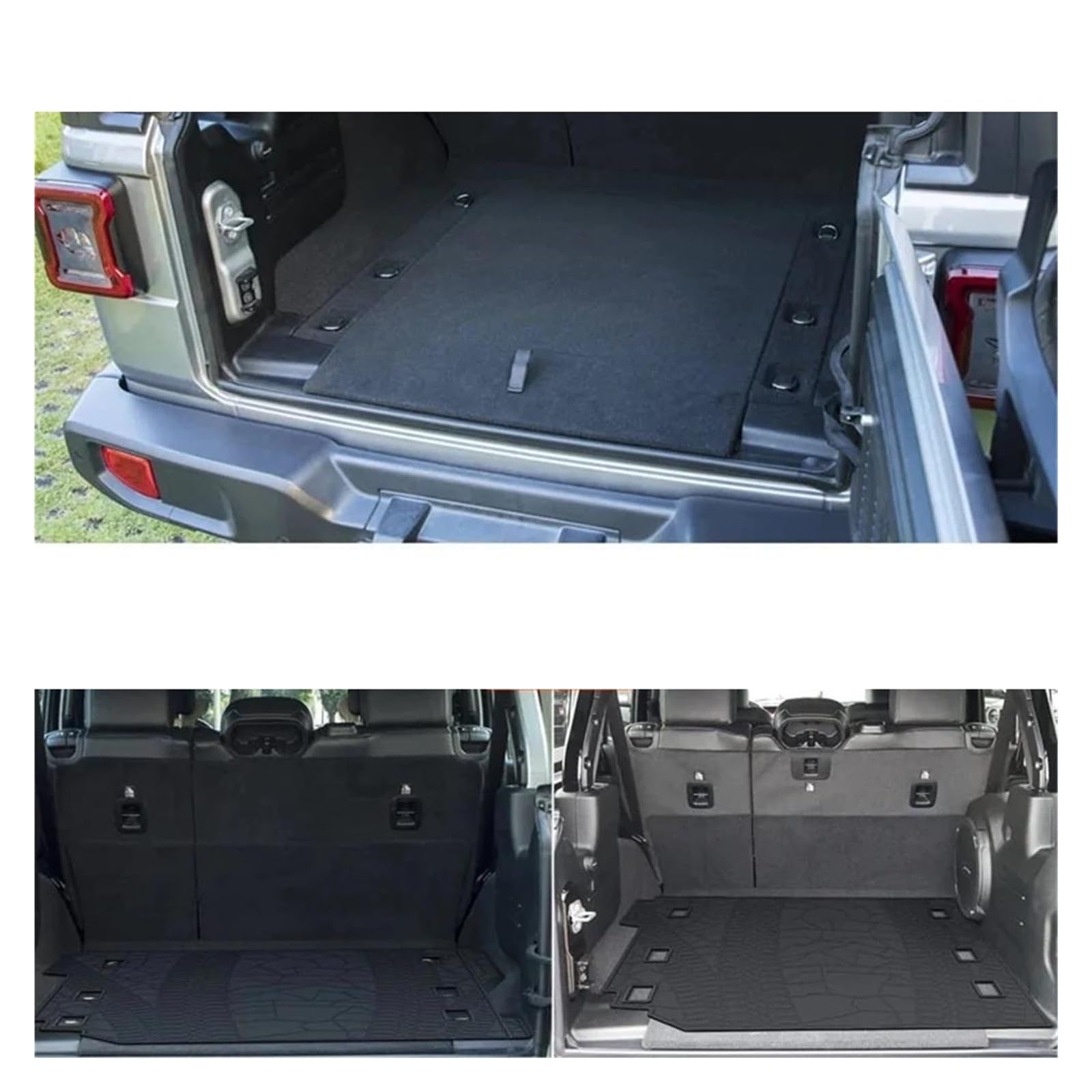 Auto Kofferraummatte Für Jeep Für Wrangler Für JL Für Unlimited Für Sport Für Sahara Freedom Rubicon Für ANX 2018-2022 Cargo Matten Geruchlose Gummi 4 Tür Stamm Matten rutschfest Kofferraumwanne