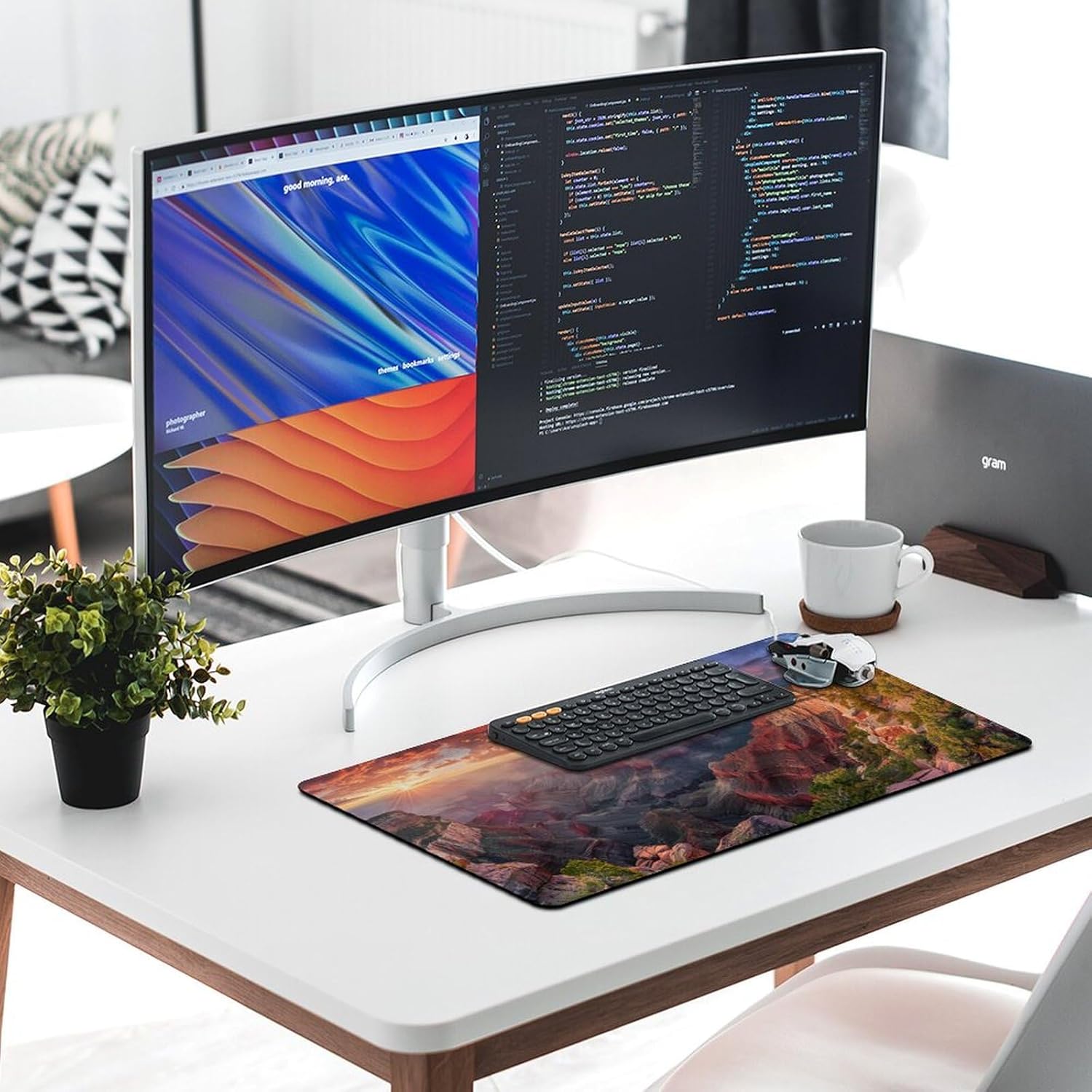 FoRes American Grand Canyon Large Mouse Pads Gaming Non-Slip Rubber Base Desk Mat Laptop Computer Accessories Supplies Writing Pad for Office Home 40X75cm, Style