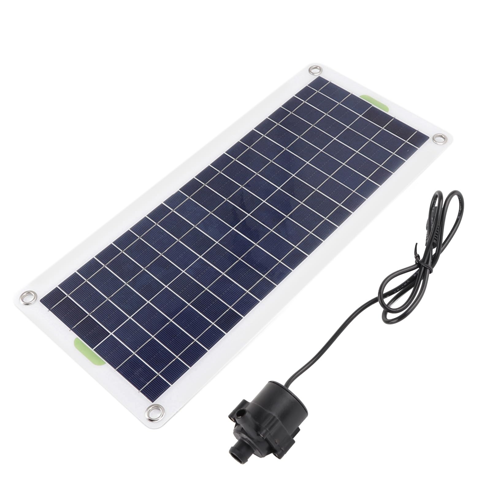 Kit Pompa Solare per Laghetto con Pannello Fotovoltaico 30W, Pompa Acqua 19W DC12V, Portata 800 L/h Sollevamento 5m