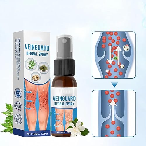 Miniatura 5 de VeinGuard - Aerosol de hierbas profesional, para venas varicosas para piernas, spray de hierbas protector de venas, adecuado para todo tipo de piel,