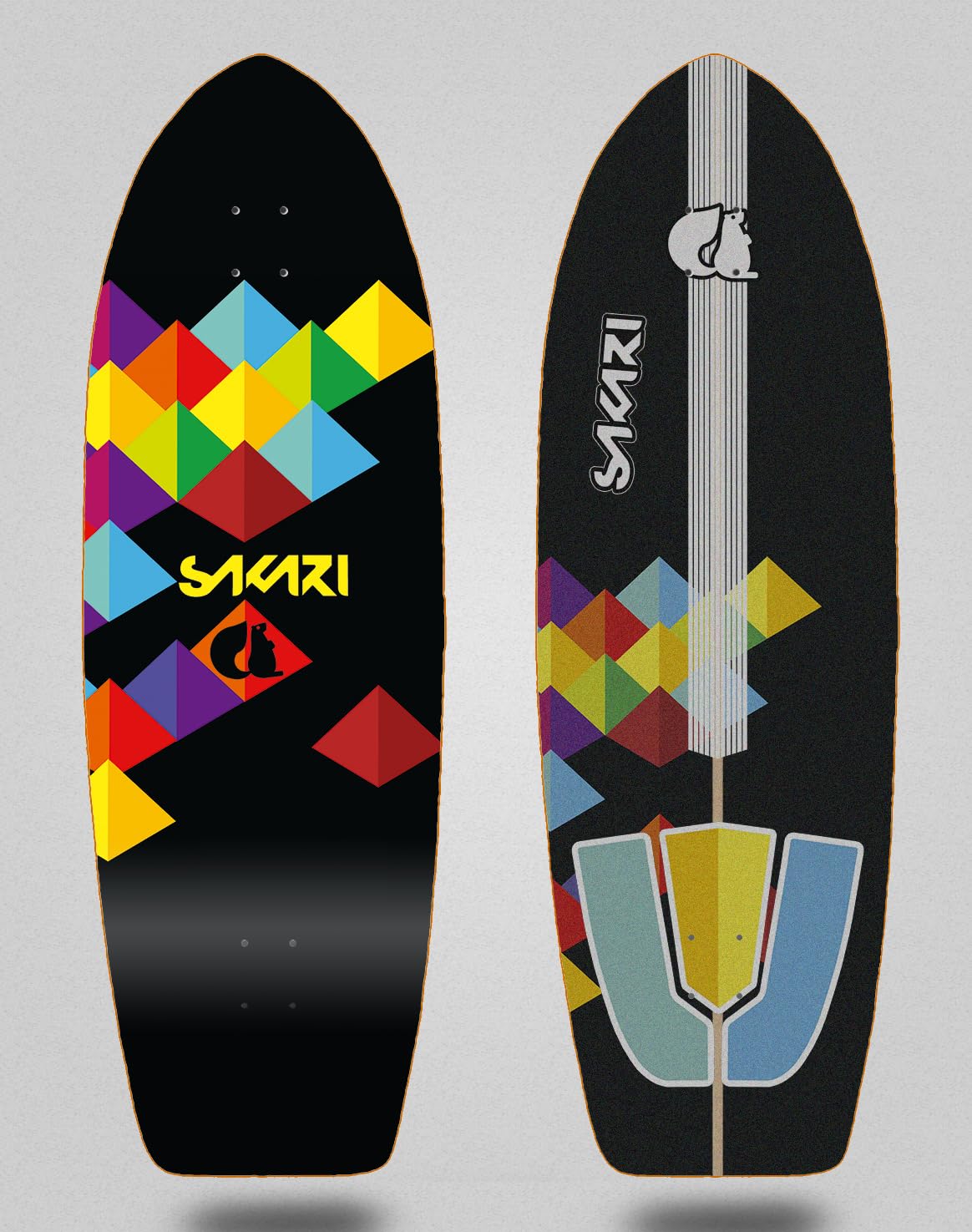 Sakari surfskate Deck Tabla monopatin Skate Skateboard - Trilog 30 Fat Tail