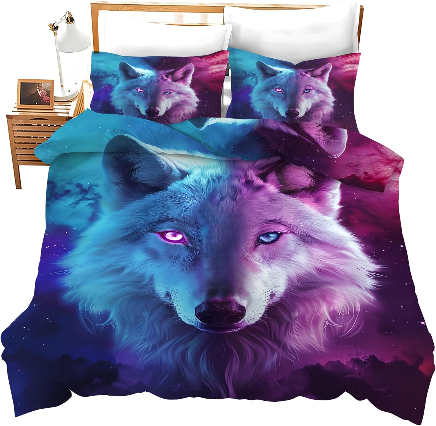 Axolotl Bedding Set 3 Pieces Full Twin King Queen Size Axolotl Duvet Cover Set Comforter Cover Sets with 2 Pillowcases for Boys Girls Teens Men Women Full