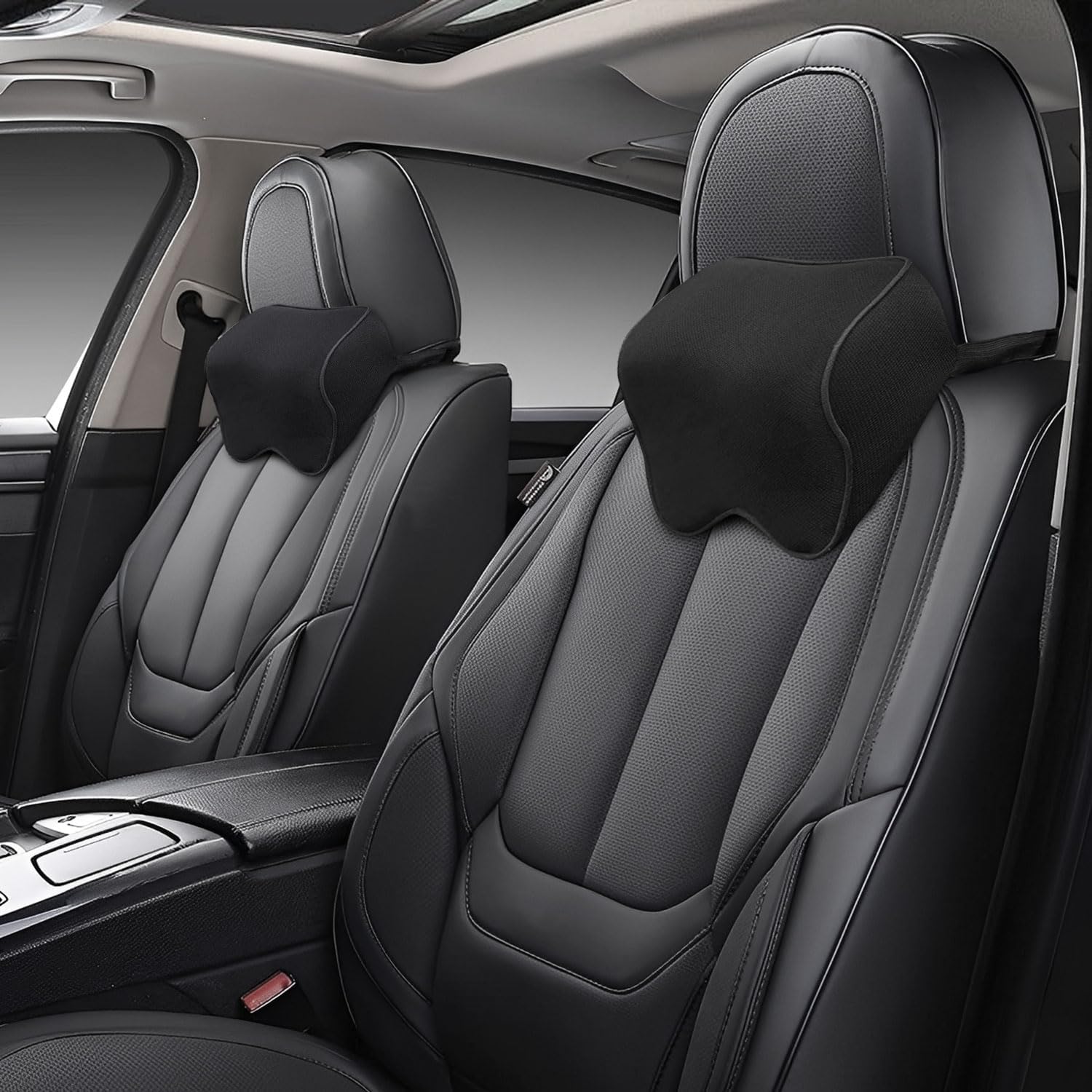 Voarge 2 Pack Car Neck Pillow, Driving Comfortable Soft Universal Car Seat Pillows Memory Foam Neck Support, Relief Head&Neck Pressure Pain, Fit Travel, Office, Home, Car