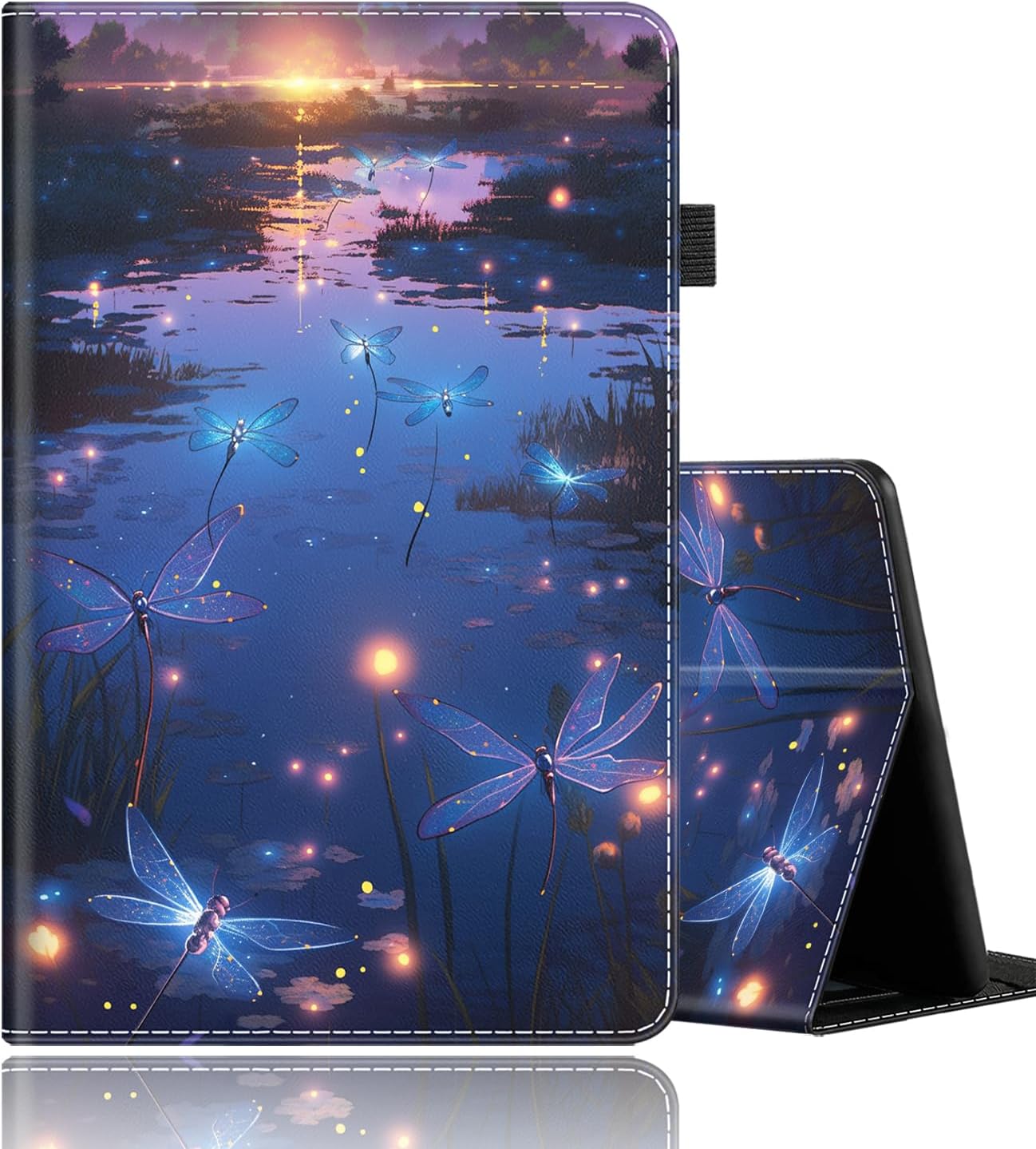 Case Fits All-New Amazon Kindle Fire HD 10 & 10 Plus Tablet (13th/11th Generation, 2023/2021 Release) 10.1", Durable Shockproof Protective Cover with Auto Wake/Sleep，Dragonfly