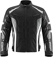 Vista 1 de ILM Chaqueta de motocicleta con armadura CE para hombres Enduro Touring Dualsport equitación resistente al agua textil todo clima B02