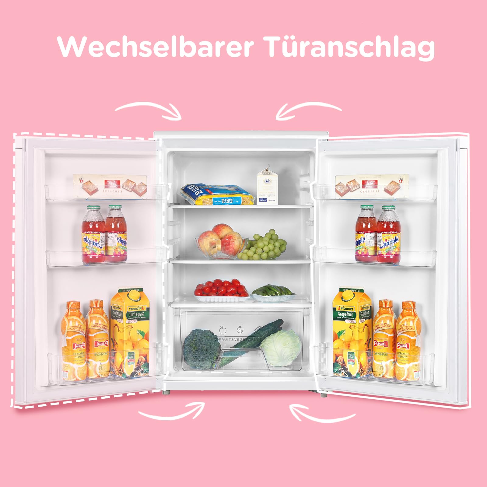 Comfee RCD133WH3(E) Kühlschrank 131L ohne Gefrierfach Inverter-Kompressor 84.5cm H 55.3cm B 72 kWh