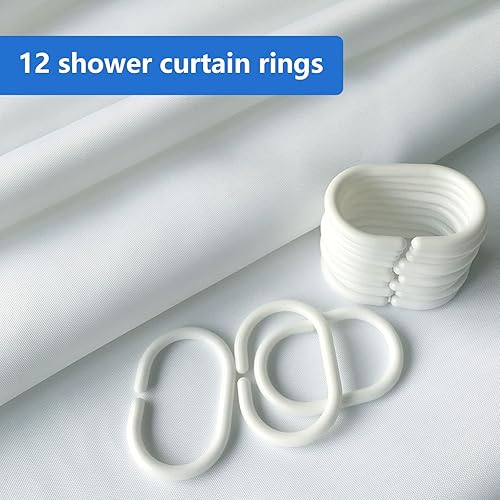 Miniatura 6 de YISURE Cortina de ducha con temática de océano de playa, diseño de estrella de mar, conchas marinas, coral, juego de cortinas de baño de tela