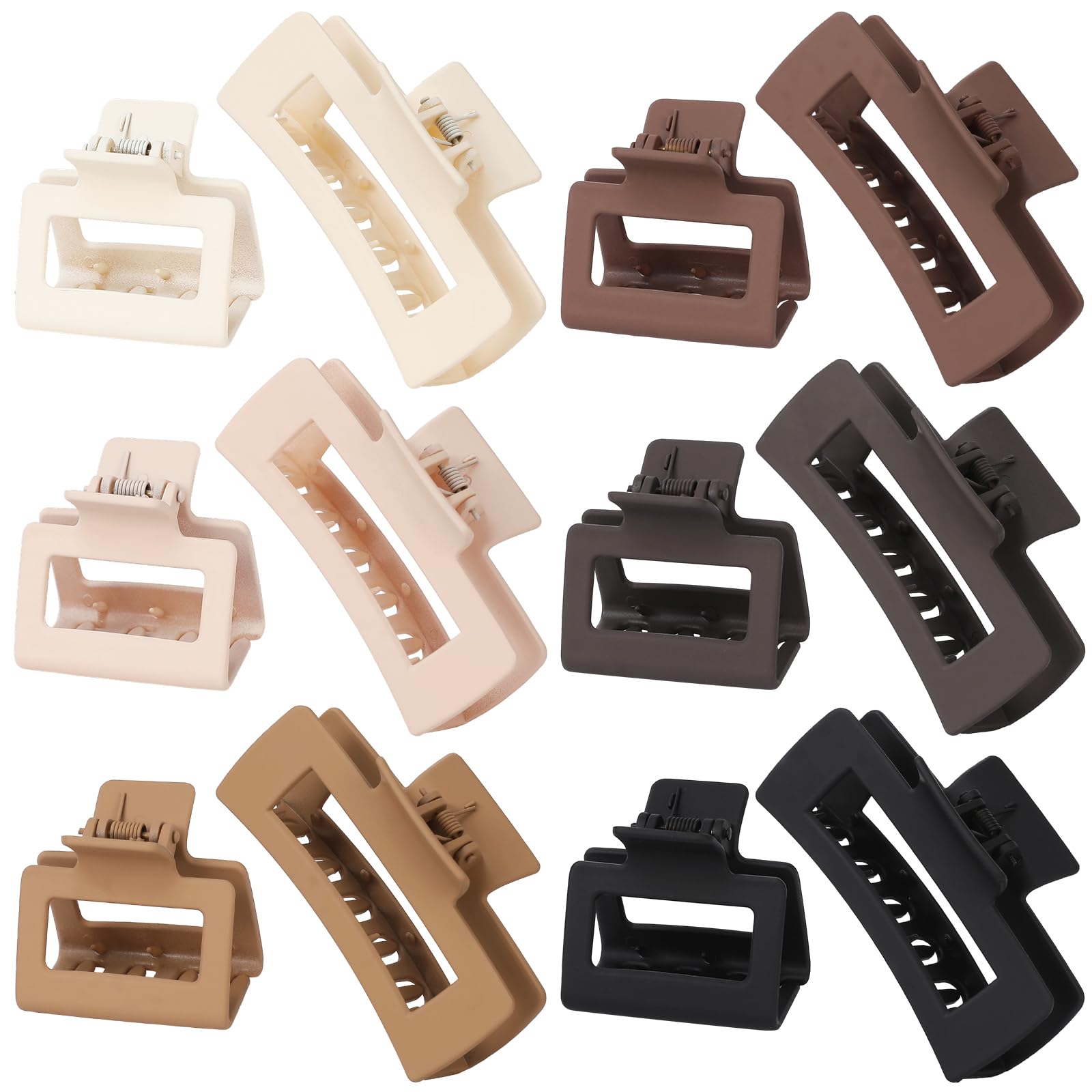 Large Matte Hair Clips - 8 Pack -9