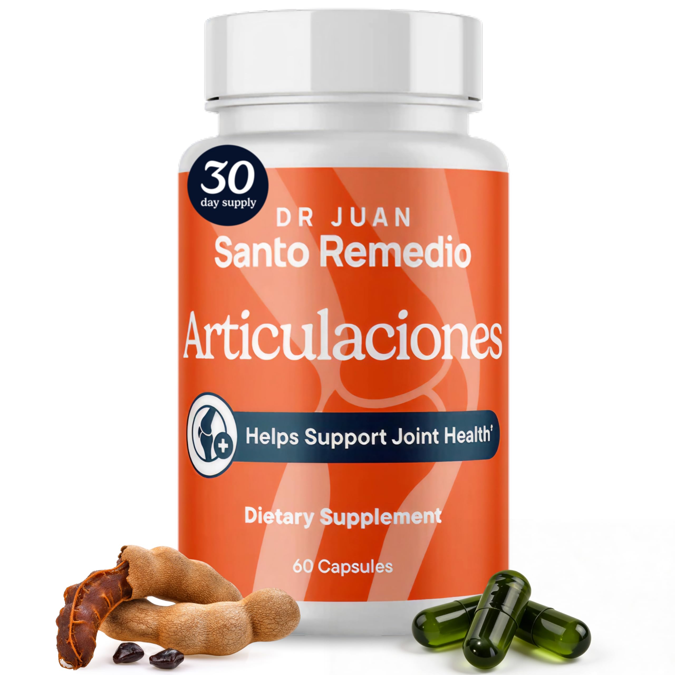 Santo Remedio Articulaciones, Joint Health Support, Promotes Joint Comfort and Function, Contains Clinically Proven Ingredients, TamaFlex™, 30 Servings