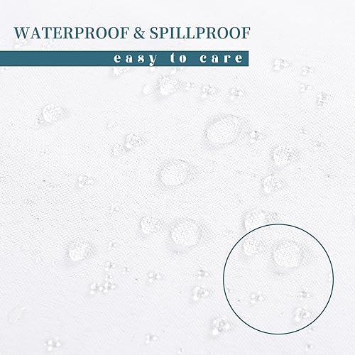 Miniatura 5 de FXKS Paquete de 10 manteles rectangulares de poliéster de 60 x 102 pulgadas, resistentes a las manchas y a las arrugas, lavables, mantel impermeable