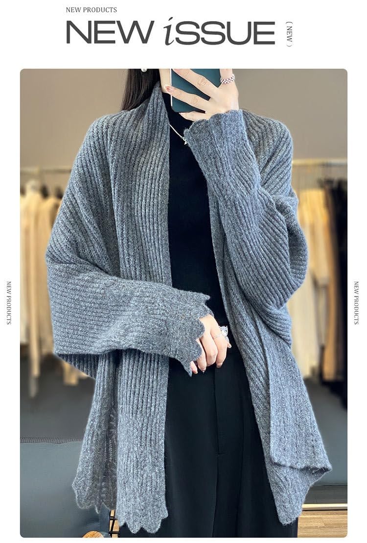 Coprispalle Donna Elegante,Scialli E Mantelle In Pashmina Di Lana Cardigan In Macramè Cavo Maglione Poncho Lavorato A Maglia Sciarpa Multifunzionale Con Maniche Eleganti Mantelle In Morb