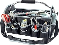 Vista 2 de WILAXI PRO Bolsas de herramientas para hombres resistentes, bolsas de herramientas plegables de 16 pulgadas, bolsa de herramientas con asa, bolsa