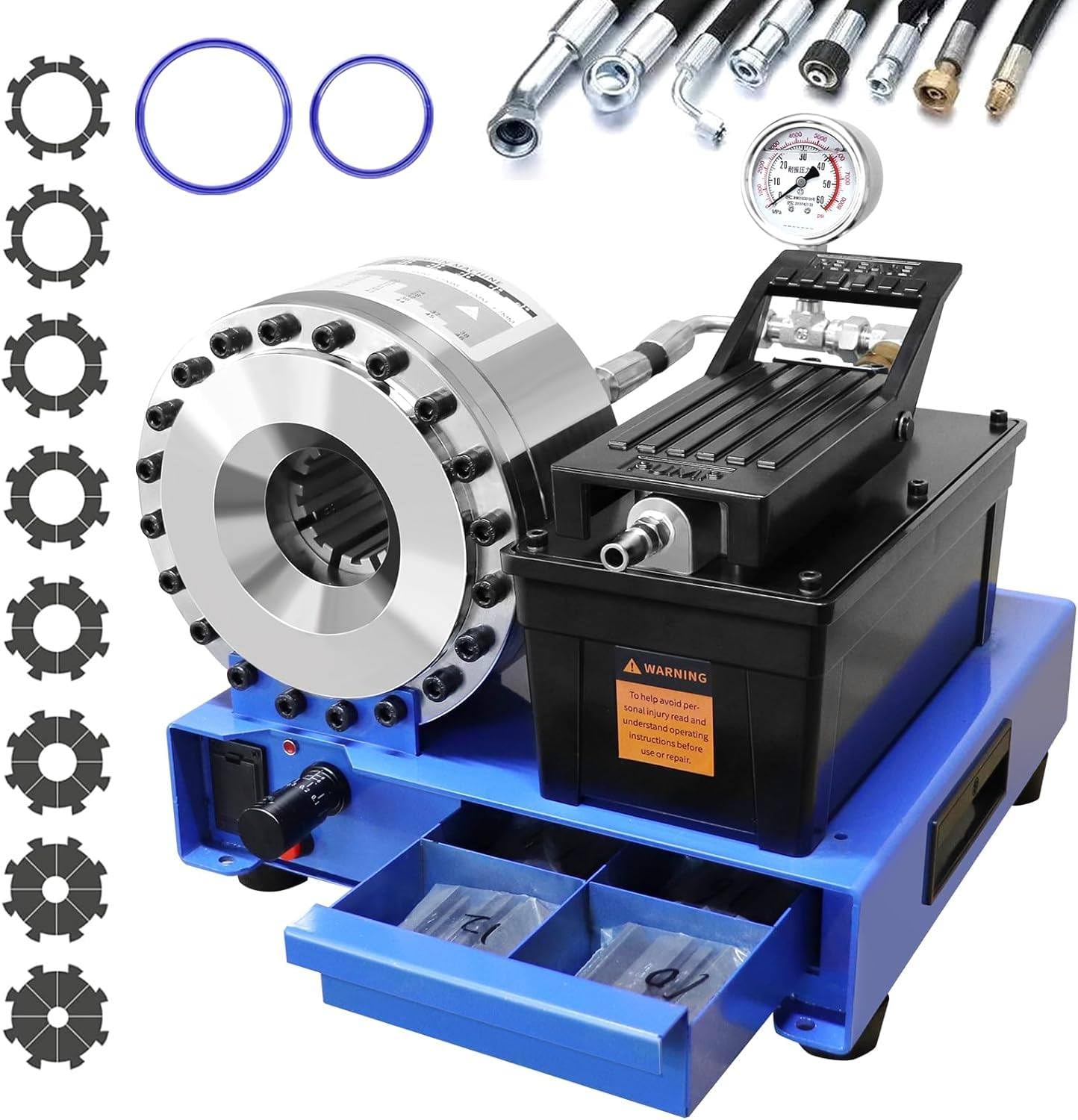 Pressa per Tubi Oleodinamici Ad Alta Pressione,Attrezzo Banco per Impieghi Gravosi,Materiali Resistenti,Ideale per Officine Specializzate E Cantieri