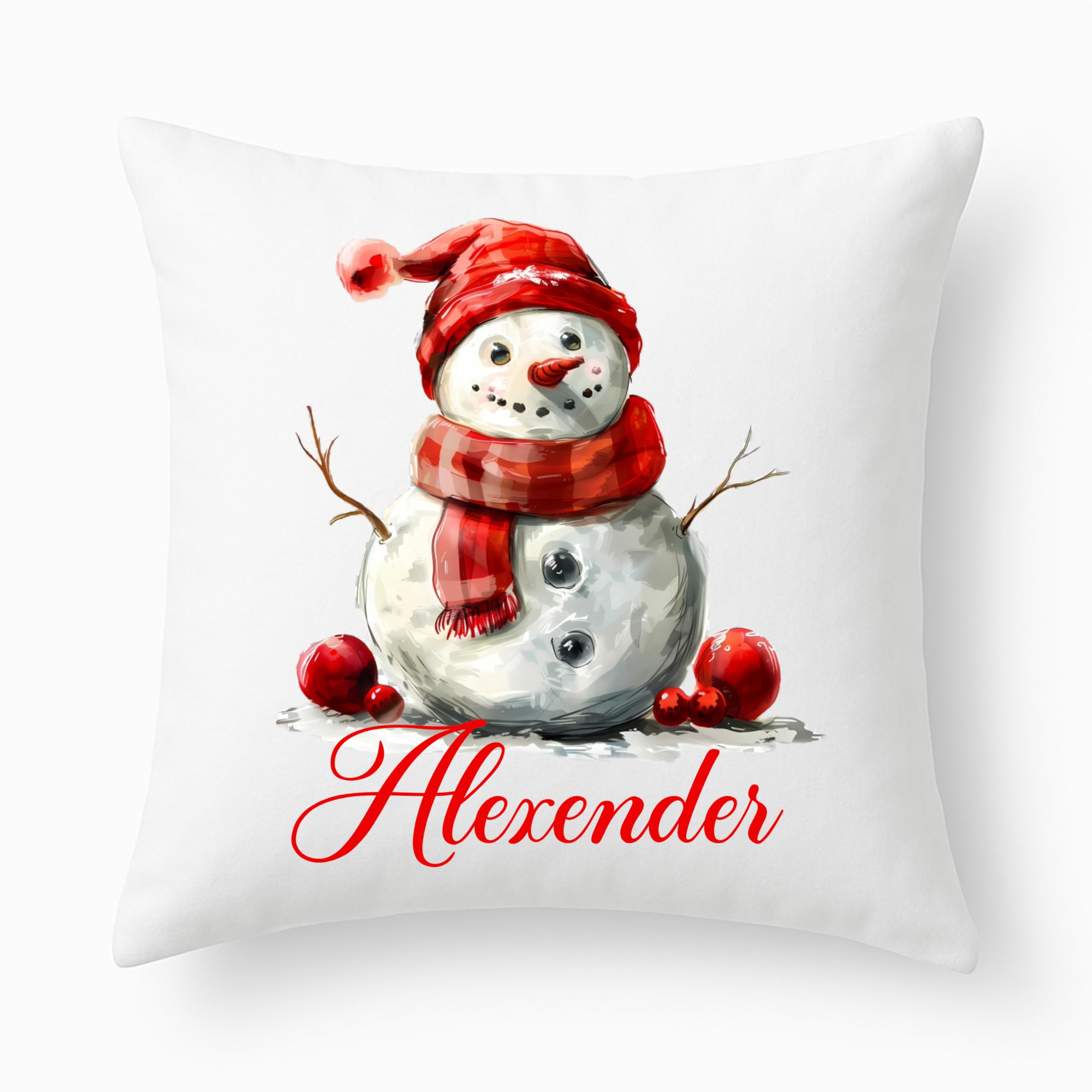 Pb Tech Design 2 Personalised Merry Christmas Pillow Case Cover, 45X45 Cm Custo M Cushion Cover With Name, Christmas Party Decoration 2025 Xmas Tree Santa Claus Pillowcase, Gift For Xmas (Design 2)