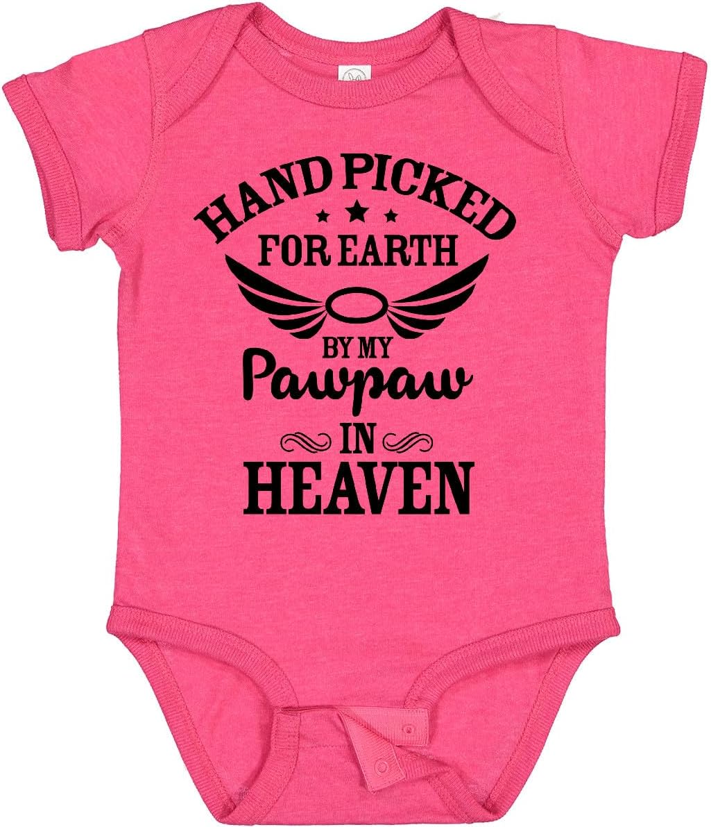 inktastic Handpicked for Earth By My Pawpaw in Heaven with Angel Baby Bodysuit
